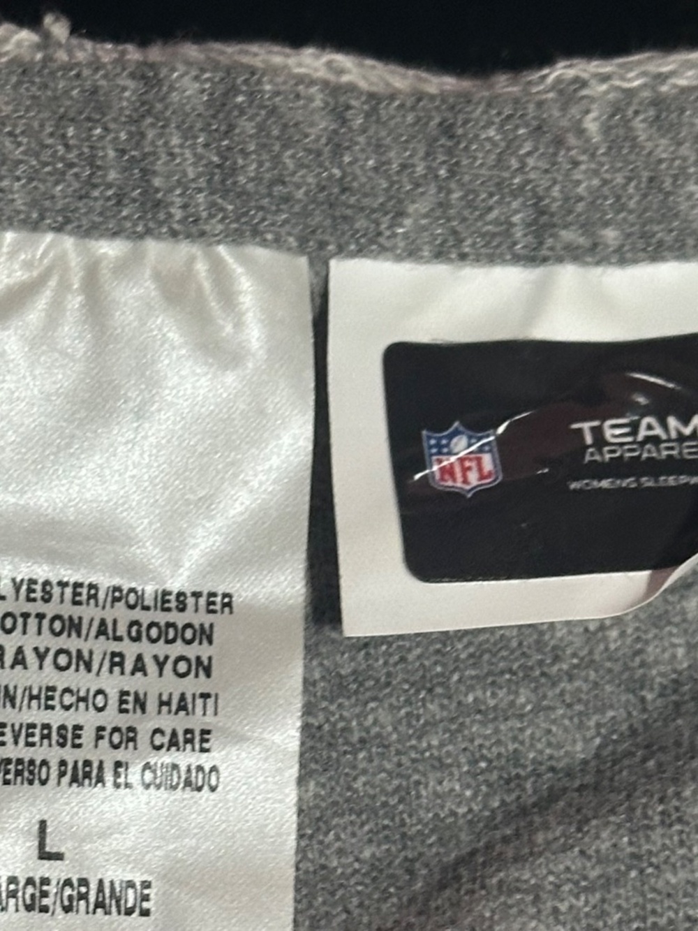 Women’s NFL Las Vegas Raiders Gray Hooded Sweatshirt Hoodie L - Picture 6 of 8
